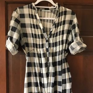 Kimchi Blue Buffalo Plaid Flowing Tunic